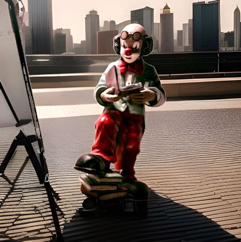 Gilde clown figur sitzend - gilde,