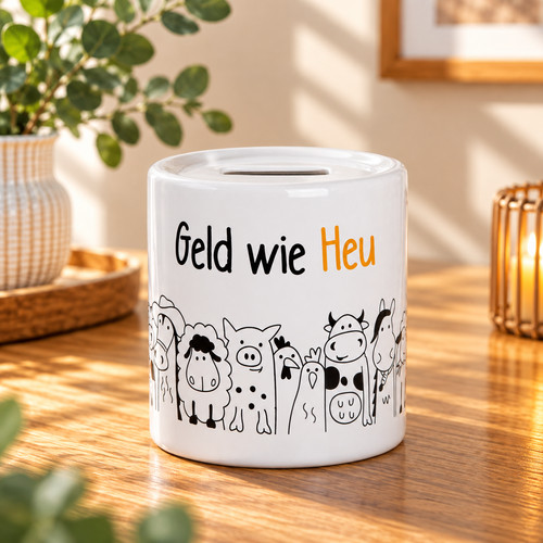Spardose geld wie heu - spardose,