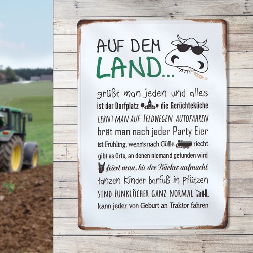 Gilde schild landleben - schild, "landleben"