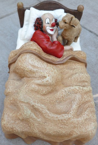 Gilde clown mit hund bett - clown,