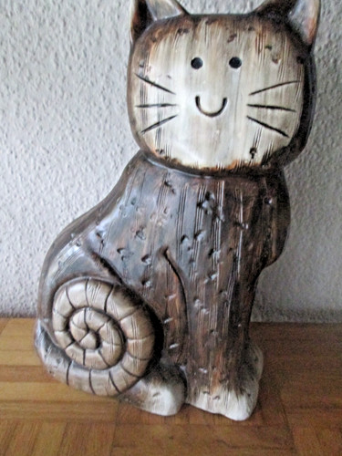 Gilde keramik katze braun - keramik, ca