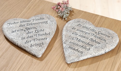 Gedenkherz granit design flach - granit-design,